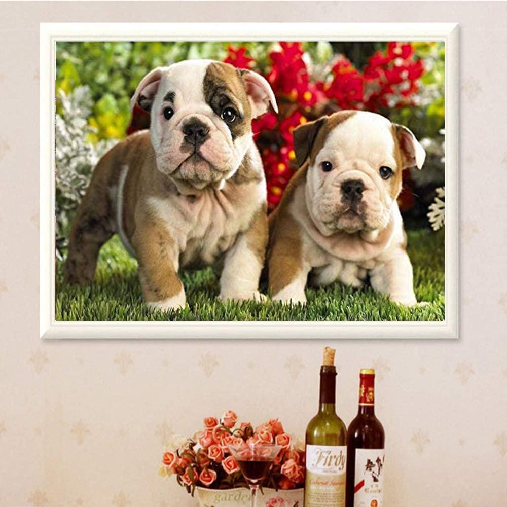 PINTURA CON DIAMANTES BULLDOG COLORES 30×40 – Mi Arte Ocio Consentido