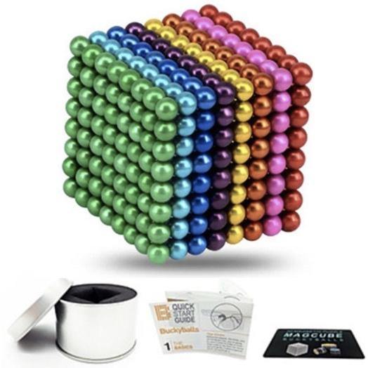 Set 36 barras y 27 bolas magnéticas multicolor