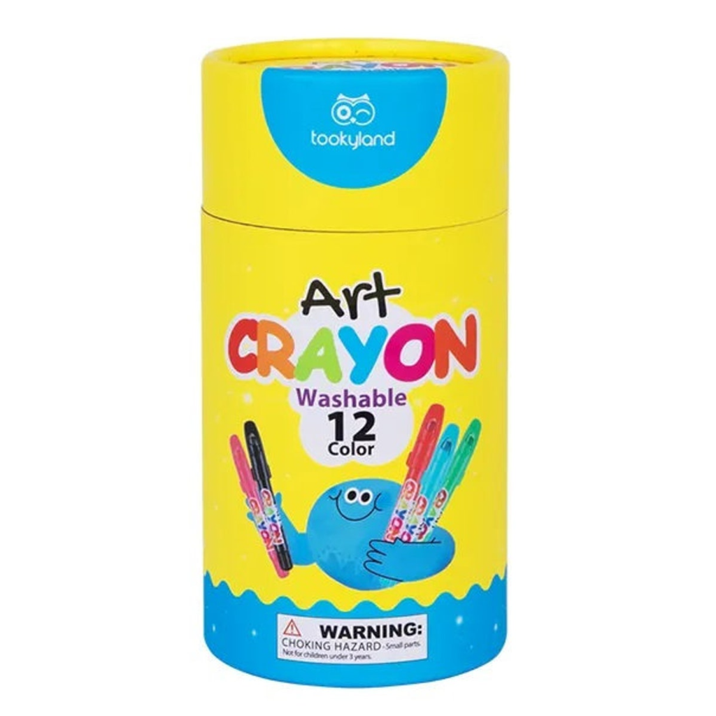 Set de 12 Crayones Lavables Punta Retráctil Para Niños – Fun At Home Chile