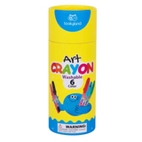 Set de 6 Crayones Lavables Punta Retráctil Para Niños