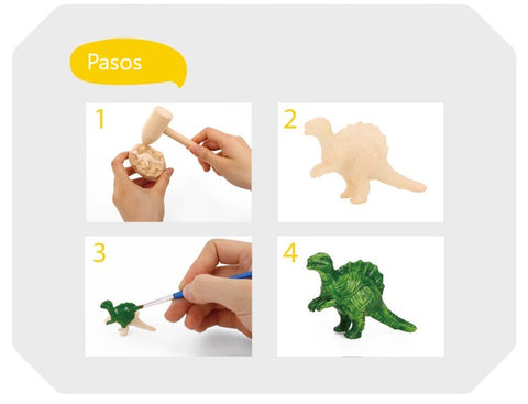 Kit Huevos Dinosaurio 🦖 Excava y Pinta 🎨