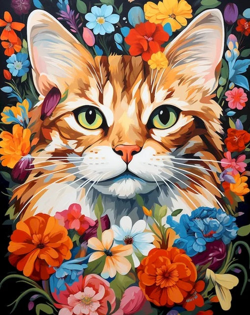 Alegría Gatuna - Pintura Por Número (50x40)