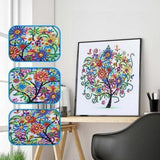 Árbol Floral (25x25) - Pintura Diamante Llenado Parcial