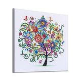 Árbol Floral (25x25) - Pintura Diamante Llenado Parcial