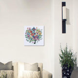 Árbol Floral (25x25) - Pintura Diamante Llenado Parcial