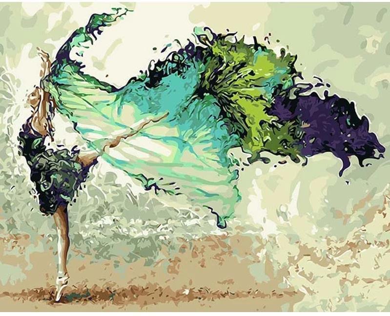 Bailarina en Movimiento - Pintura Por Número (50x40)