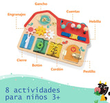 Tablero Actividades 8 en 1 - Juego Didáctico Madera