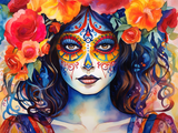 Catrina Acuarela - Pintura por Numero (50x40)