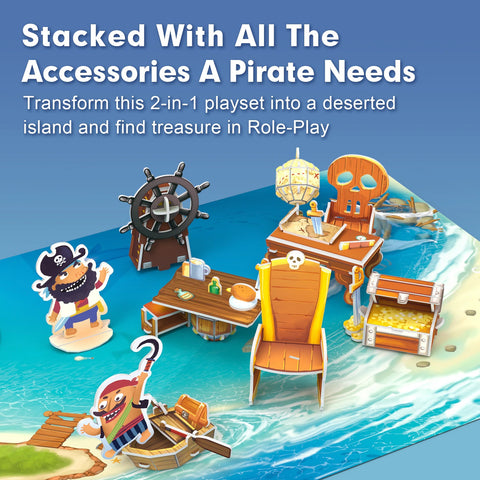 🏴‍☠️ Pirate Treasure Ship 🏴‍☠️ Barco Pirata - Puzzle 3d CubicFun