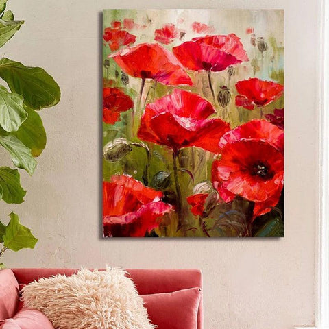 Amapolas - Pintura Por Número (40x50)