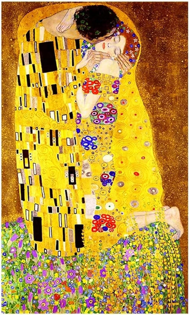 El Beso de Gustav Klimt (30x60) - Pintura Diamante Cuadrado