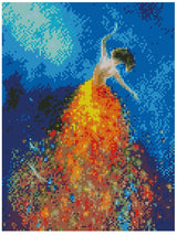 Bailarina Color (30x40) - Pintura Diamante Redondo