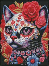 Gato Mexicano (30x40) - Pintura Diamante Redondo