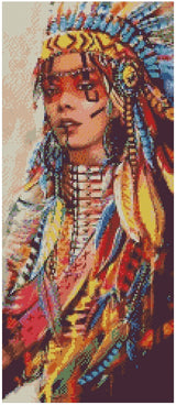 Mujer India (30x70) - Pintura Diamante Redondo