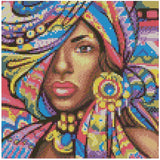 La Negra (30x30) - Pintura Diamante Redondo