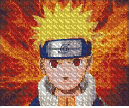 Naruto (30x25) - Pintura Diamante Redondo
