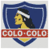 Escudo Fútbol Colo Colo  (15x15) - Pintura Diamante Cuadrado