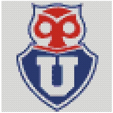 Escudo Fútbol U  (15x15) - Pintura Diamante Cuadrado