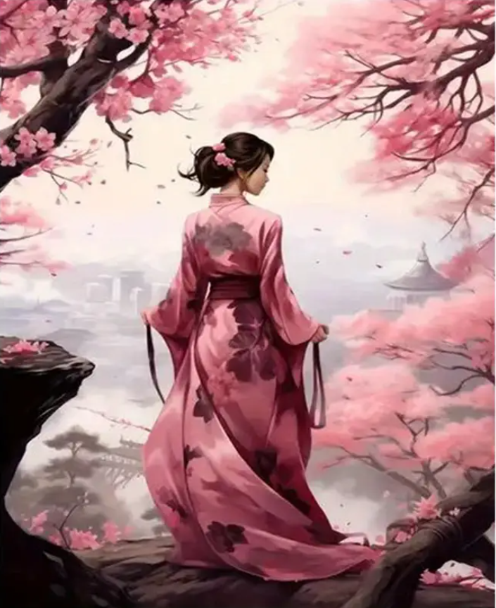 Geisha - Pintura por Numero (50x40)