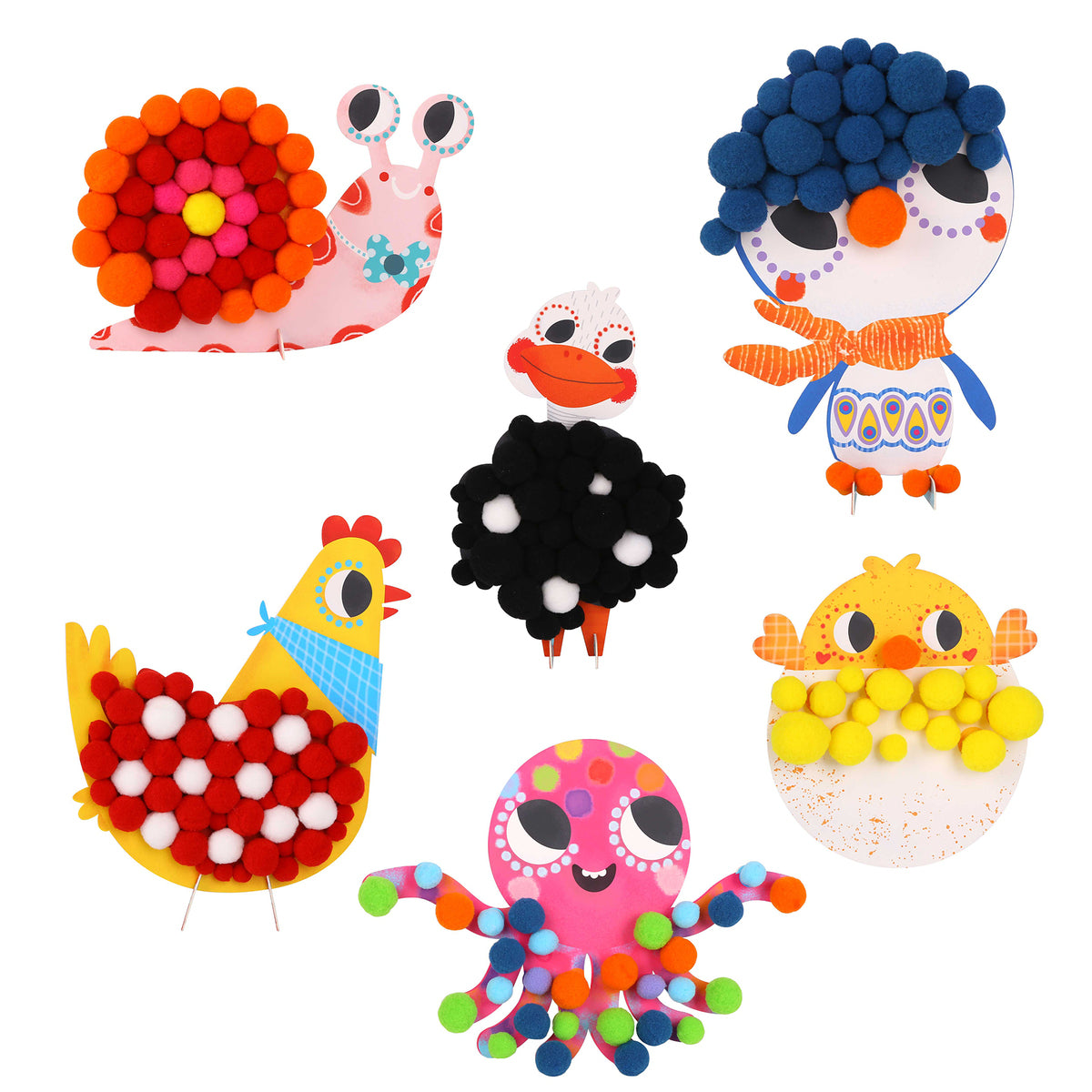 Kit Personajes Pom Pom 🦄🐙