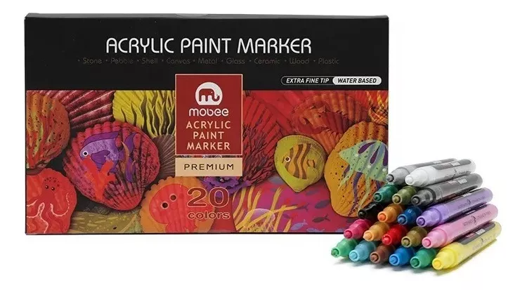 Marcadores Acrílicos Mobee Tipo Posca  | 20 Colores 0.7 MM