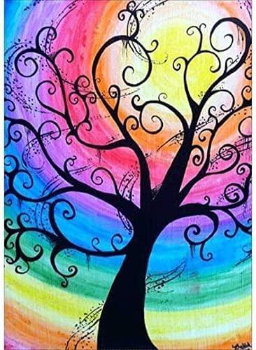 Árbol Arcoiris (20x25) - Pintura Diamante Redondo