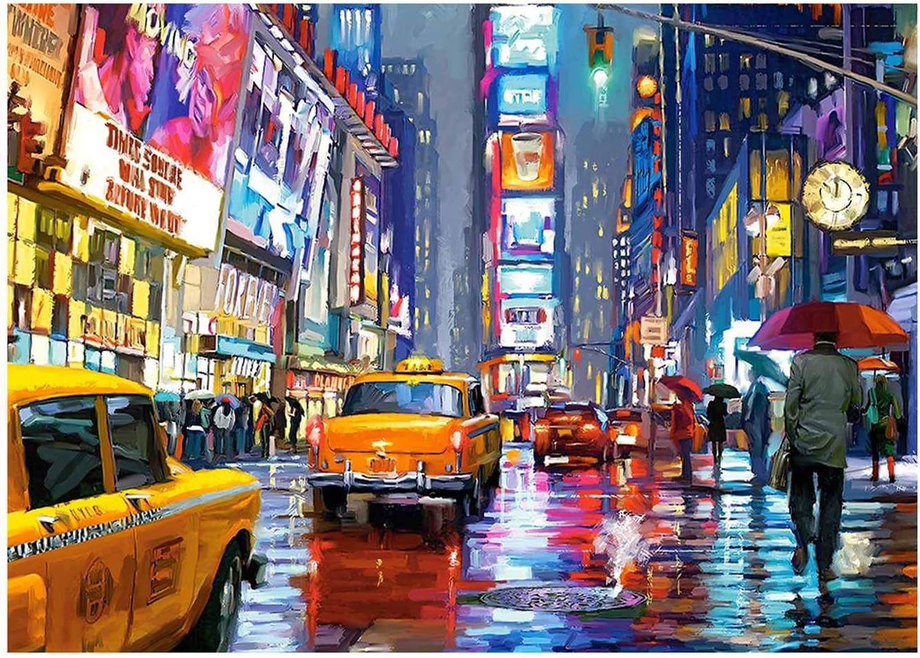 Taxi en Nueva York - Pintura por Numero (65x50)