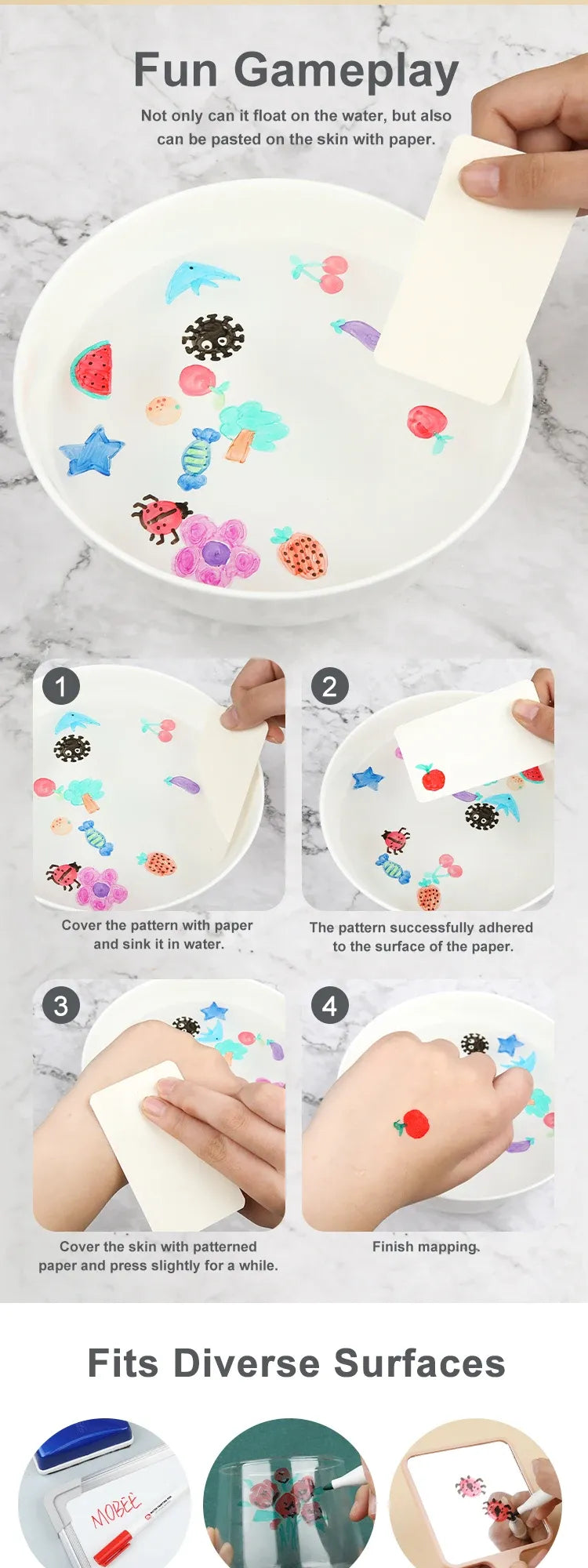 Plumones Mágicos para Pintar en Agua – 12 Colores