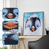 Pinguino (25x25) - Pintura Diamante Llenado Parcial