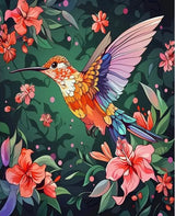 Picaflor Rosa- Pintura Por Número (50x40)