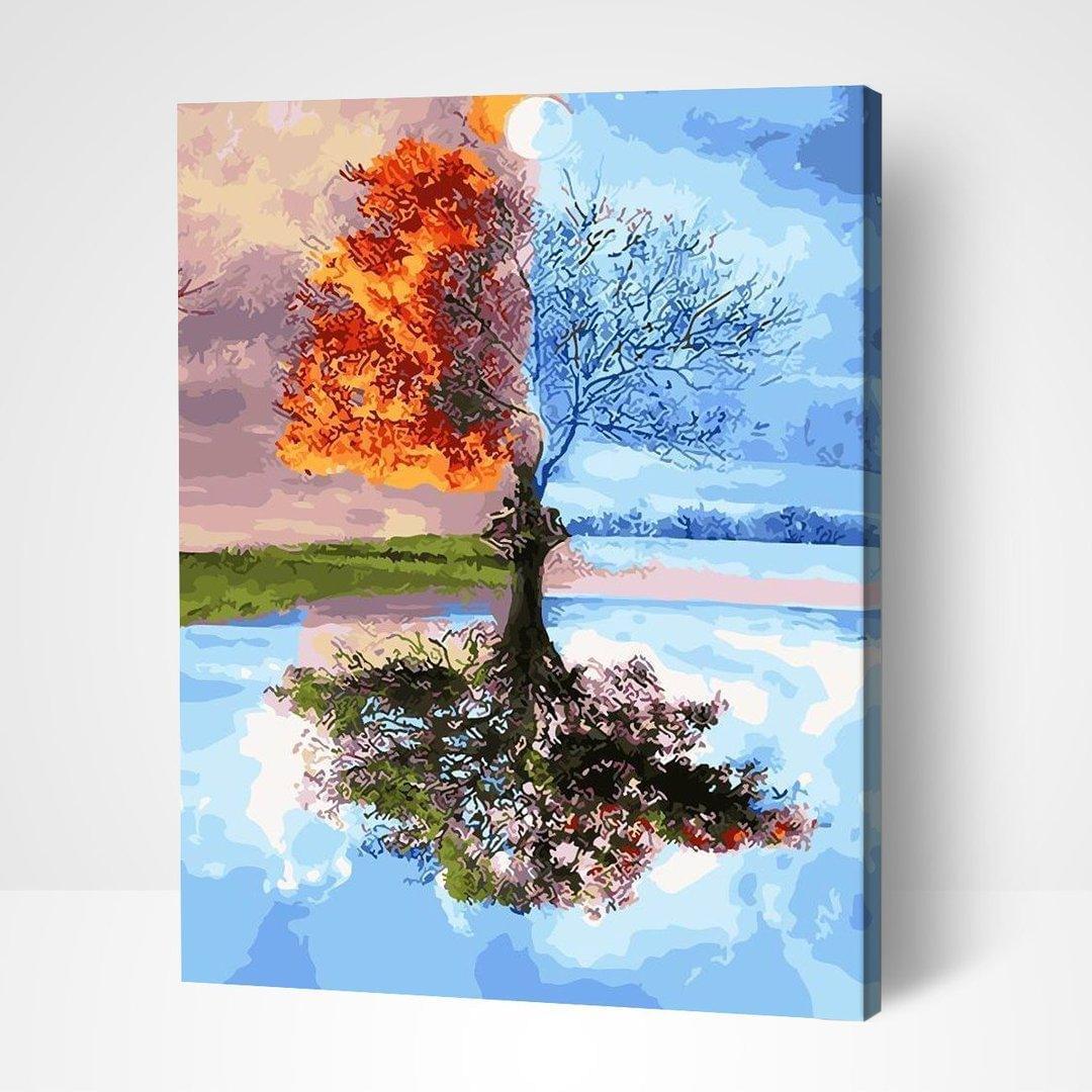 Árbol 4 Estaciones - Pintura Por Número (40x50)