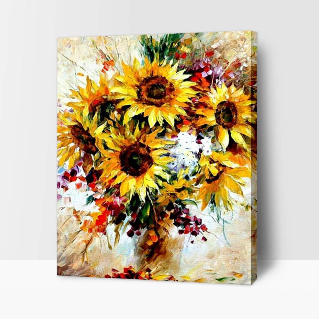 Arreglo de Girasoles - Pintura Por Número (40x50)