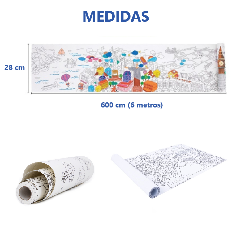 Poster Gigante Para Colorear (6 metros) - Mundo Animal
