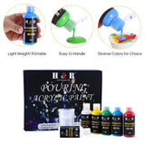 Kit Pouring Paint Pintura Acrílica (6 Botellas 60 ml, 13 Piezas)