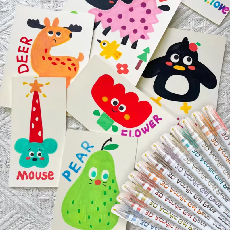 Set de 36 Lápices Gel Acrílicos 3D
