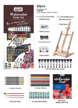 Set Artístico de Acuarela 52 Piezas con Atril y Accesorios