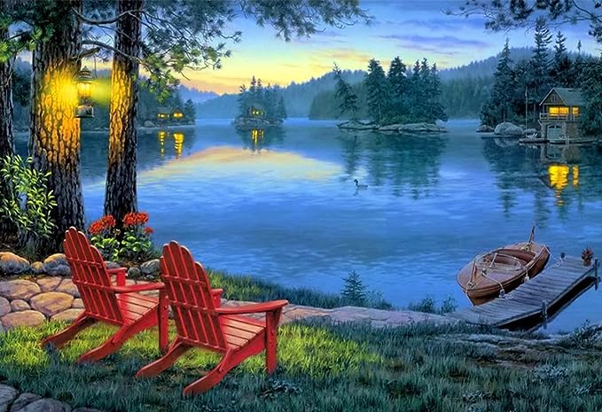 Sillas al Amanecer - Pintura por Numero (65x50)