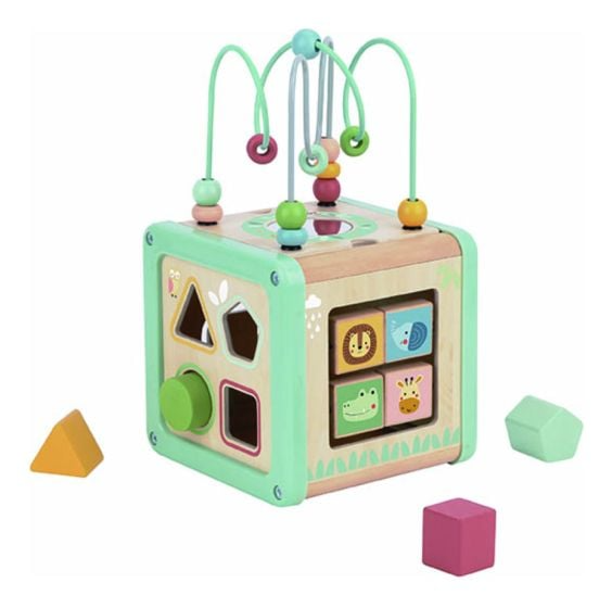 Cubo Didáctico de Madera 5 en 1