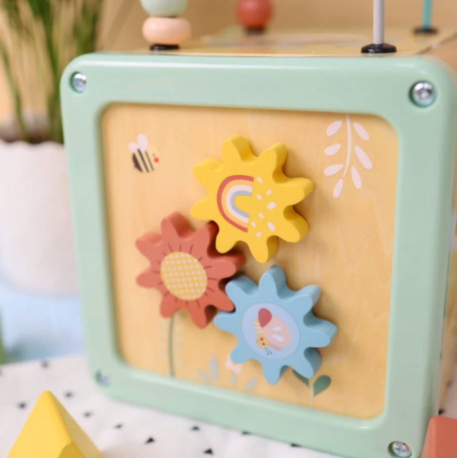 Cubo Didáctico de Madera 5 en 1
