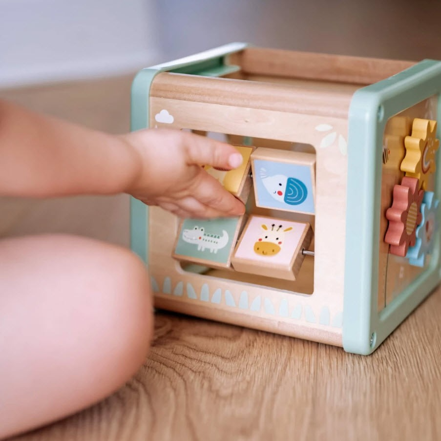 Cubo Didáctico de Madera 5 en 1