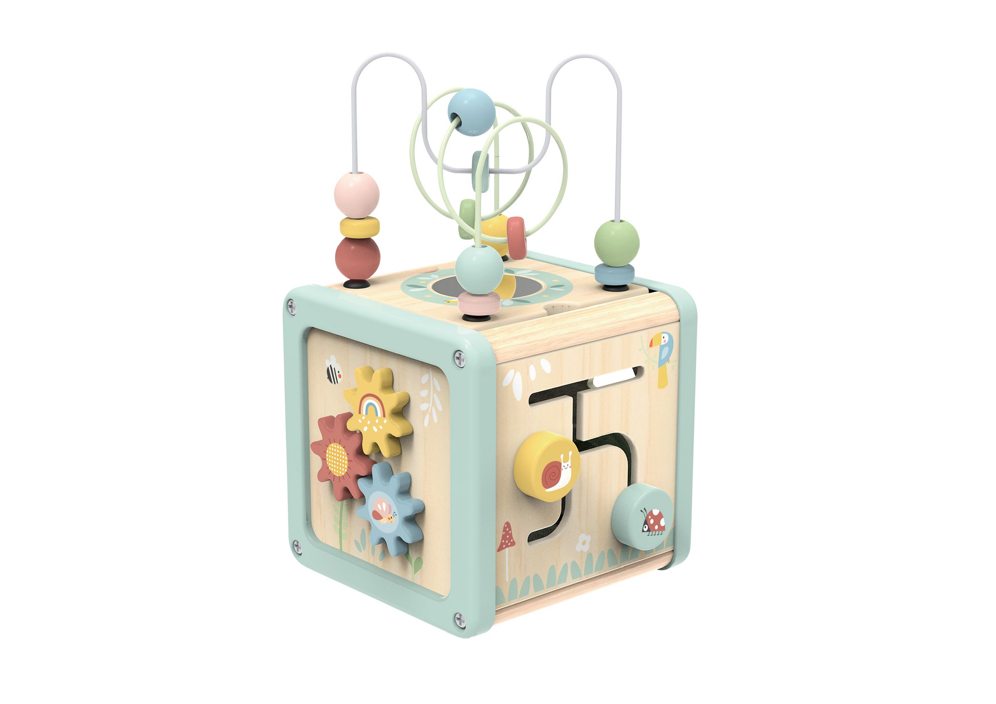 Cubo Didáctico de Madera 5 en 1