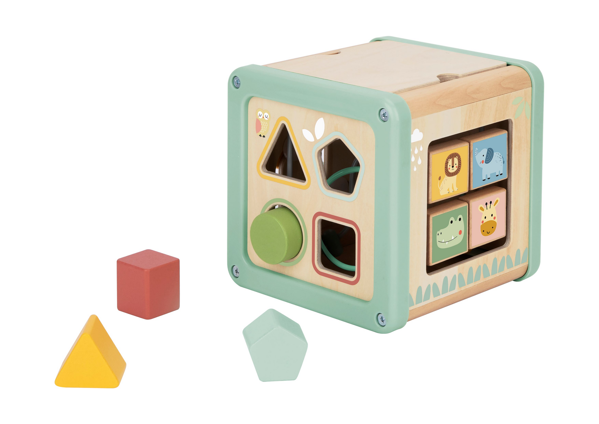 Cubo Didáctico de Madera 5 en 1