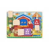 Tablero de Actividades con Pestillos - Mundo de la Granja