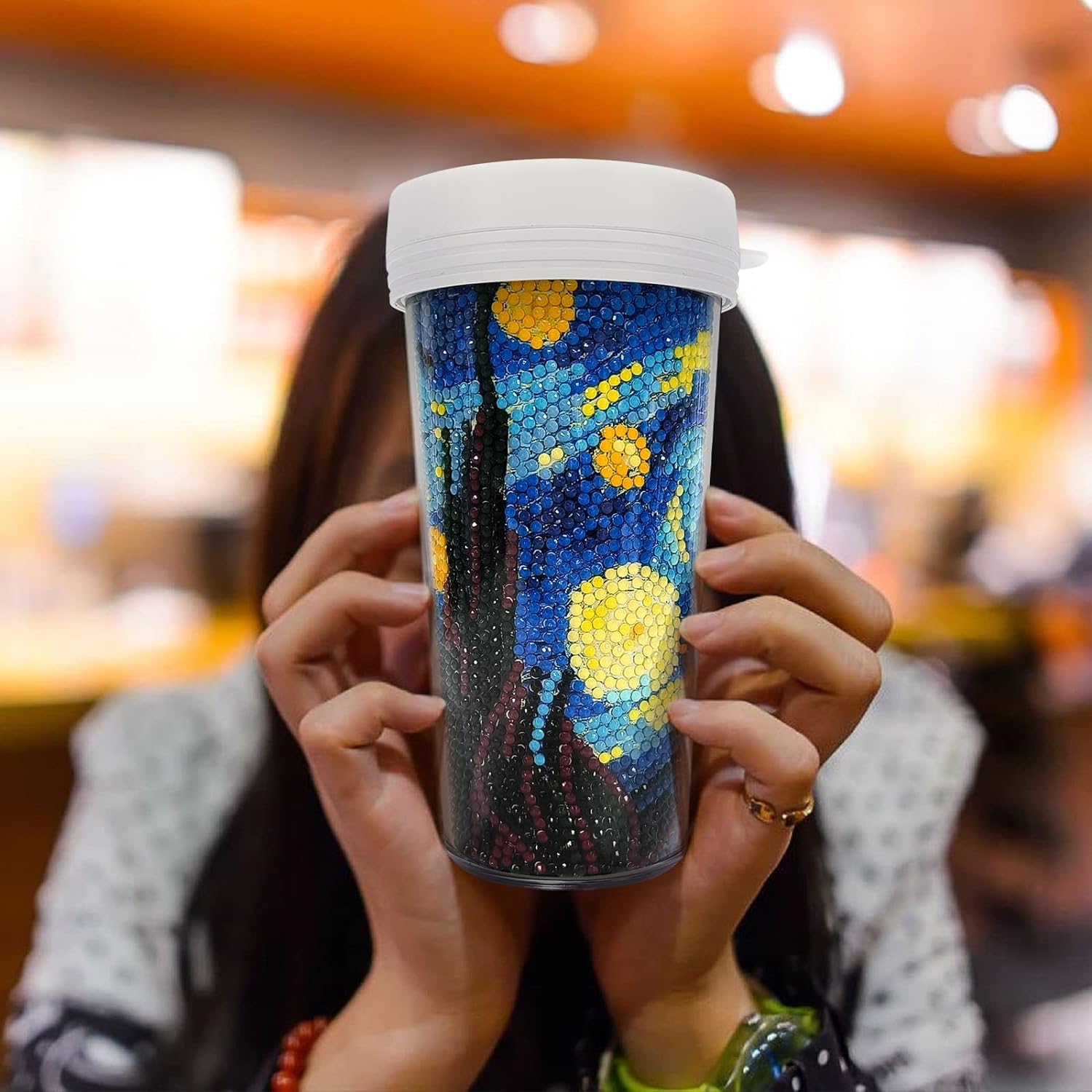 Vaso Pintura Diamante 470ml