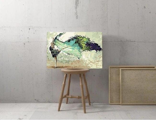 Bailarina en Movimiento - Pintura Por Número (50x40)