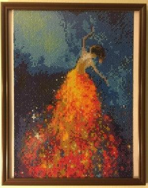 Bailarina Color (30x40) - Pintura Diamante Redondo