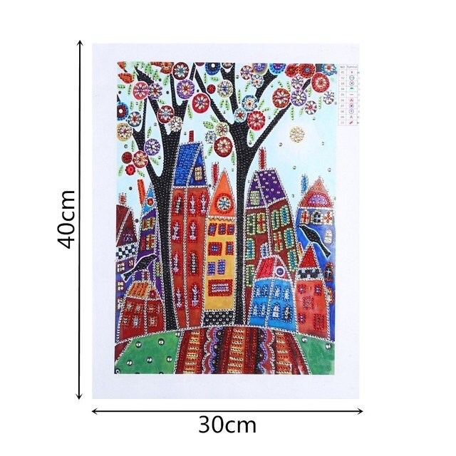 Edificios (30x40) - Pintura Diamante Llenado Parcial