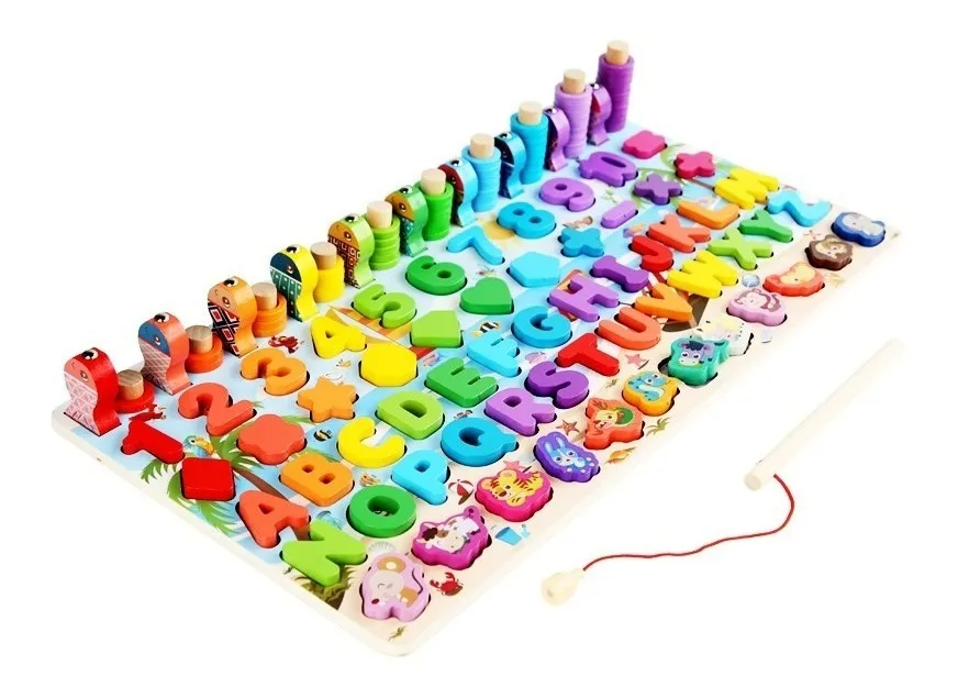 Tablero Actividades en Juego Didáctico Madera – Fun At Home