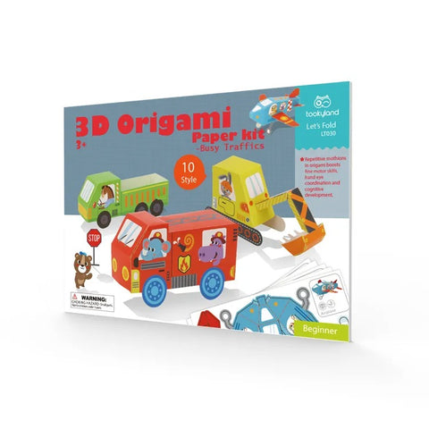 Kit de 10 Origami 3D (Prearmados) - Medios de Transporte