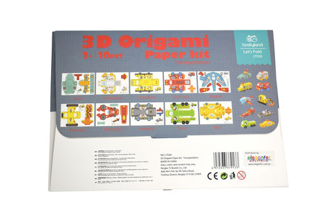 Kit de 10 Origami 3D (Prearmados) - Medios de Transporte